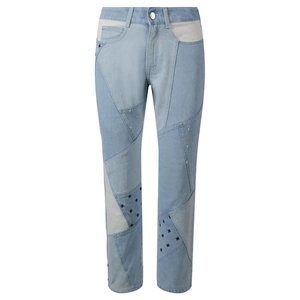 Stella McCartney Patchwork Boyfriend Denim Jeans Blue (  25 )